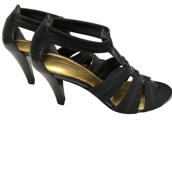 ANTONIO MELANI DRESSY HEELS STRAPPY SANDALS SIZE 8 M - Picture 1 of 13